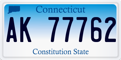 CT license plate AK77762