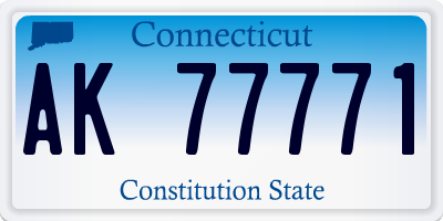 CT license plate AK77771