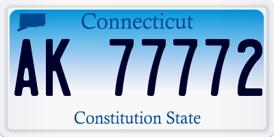 CT license plate AK77772