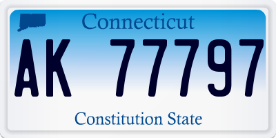 CT license plate AK77797
