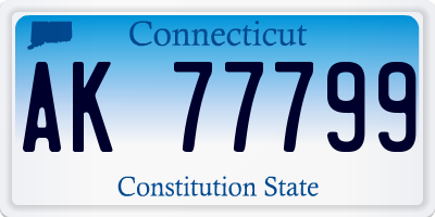 CT license plate AK77799