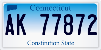 CT license plate AK77872