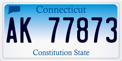 CT license plate AK77873