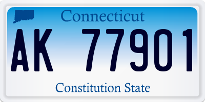 CT license plate AK77901