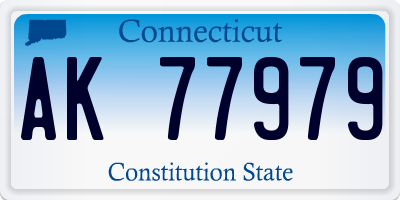 CT license plate AK77979