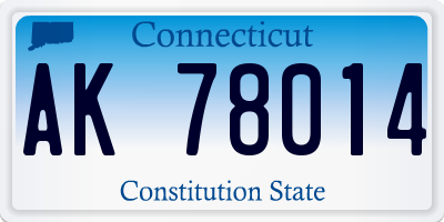 CT license plate AK78014