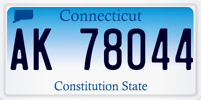 CT license plate AK78044