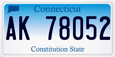 CT license plate AK78052