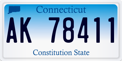 CT license plate AK78411