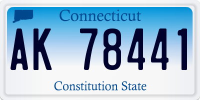 CT license plate AK78441
