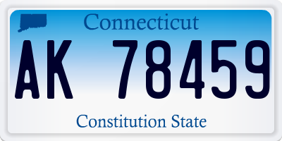 CT license plate AK78459