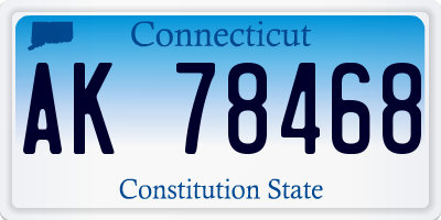 CT license plate AK78468