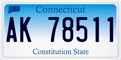 CT license plate AK78511