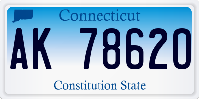 CT license plate AK78620