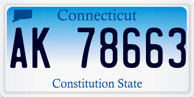 CT license plate AK78663