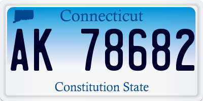 CT license plate AK78682