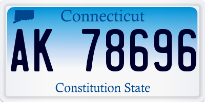 CT license plate AK78696