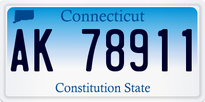 CT license plate AK78911
