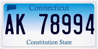 CT license plate AK78994