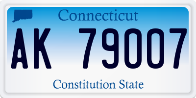 CT license plate AK79007
