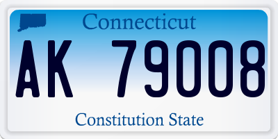 CT license plate AK79008