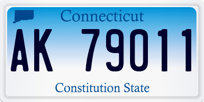 CT license plate AK79011