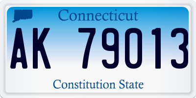 CT license plate AK79013