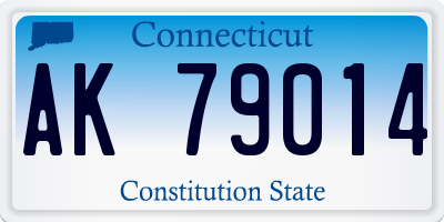 CT license plate AK79014