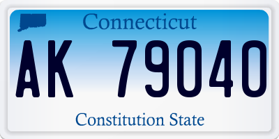 CT license plate AK79040