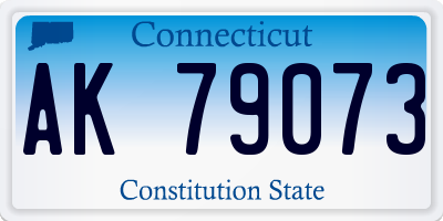 CT license plate AK79073