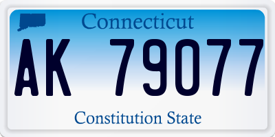 CT license plate AK79077