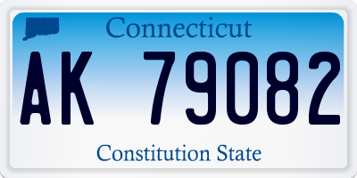 CT license plate AK79082