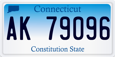 CT license plate AK79096
