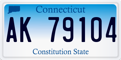 CT license plate AK79104