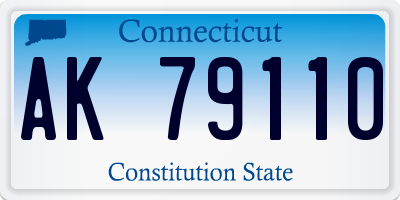 CT license plate AK79110