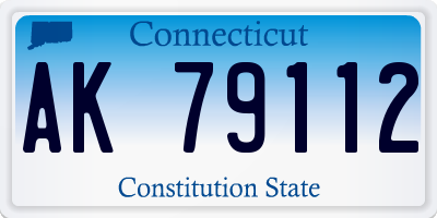 CT license plate AK79112