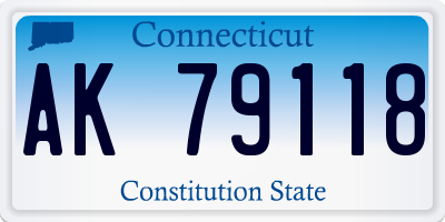CT license plate AK79118