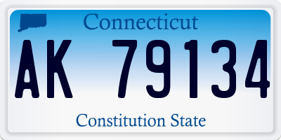 CT license plate AK79134
