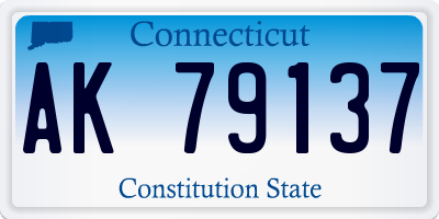 CT license plate AK79137