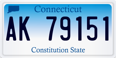 CT license plate AK79151