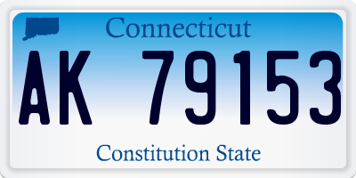 CT license plate AK79153