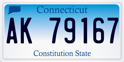 CT license plate AK79167