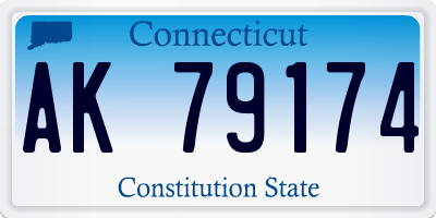 CT license plate AK79174