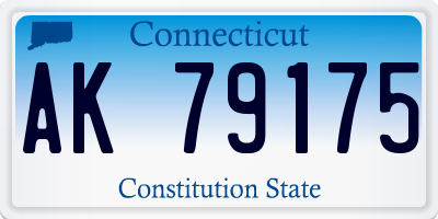 CT license plate AK79175