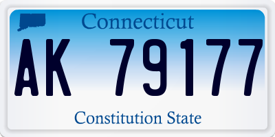 CT license plate AK79177