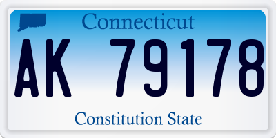 CT license plate AK79178