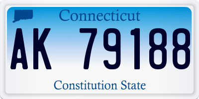 CT license plate AK79188