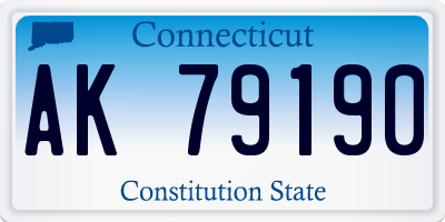 CT license plate AK79190