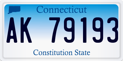 CT license plate AK79193