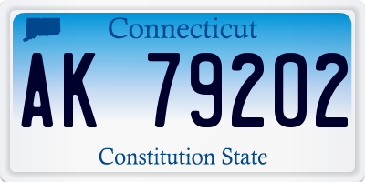 CT license plate AK79202